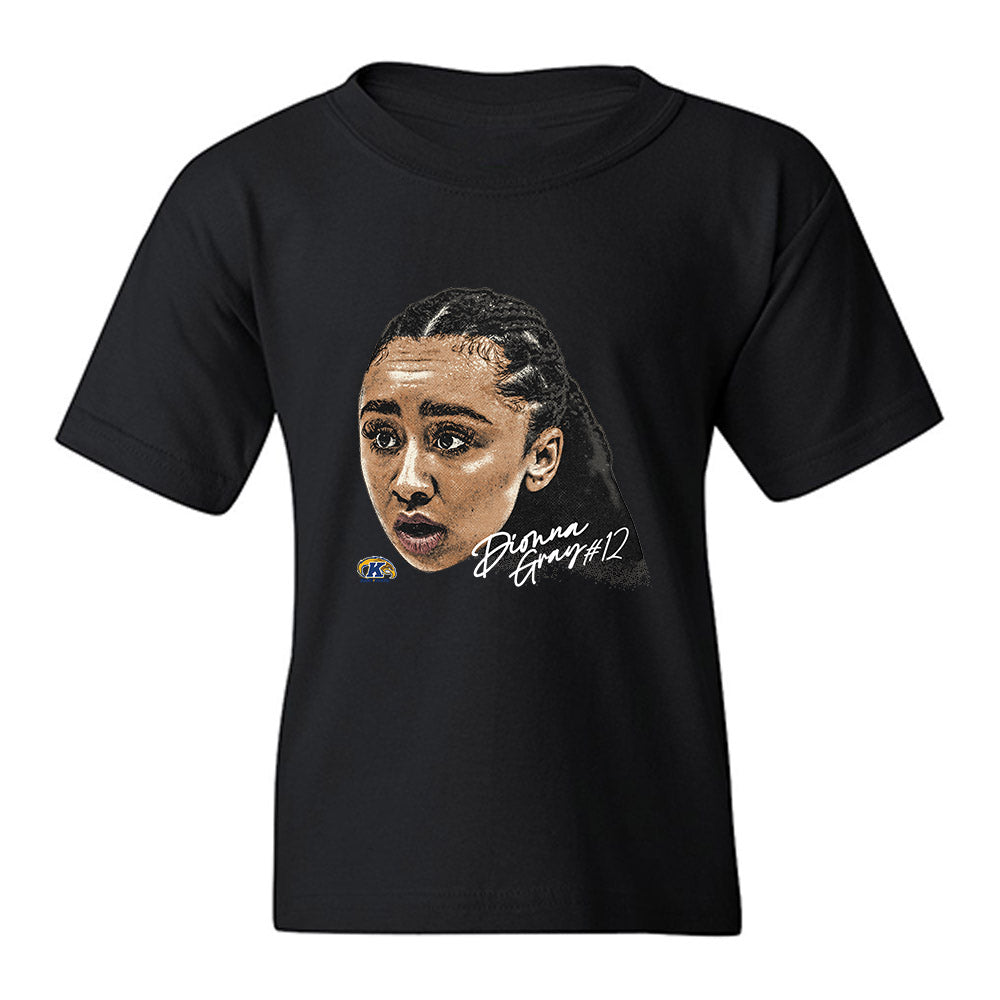 Kent State - NCAA Women's Basketball : Dionna Gray - Game Face Youth T-Shirt-0