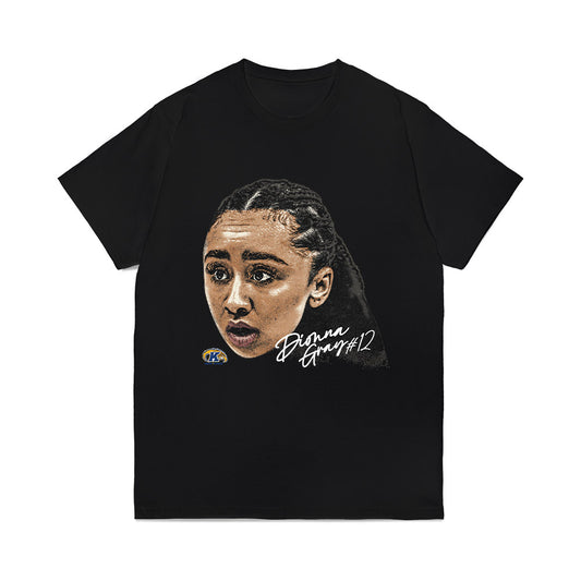 Kent State - NCAA Women's Basketball : Dionna Gray - Game Face Comfort Colors T-Shirt-0