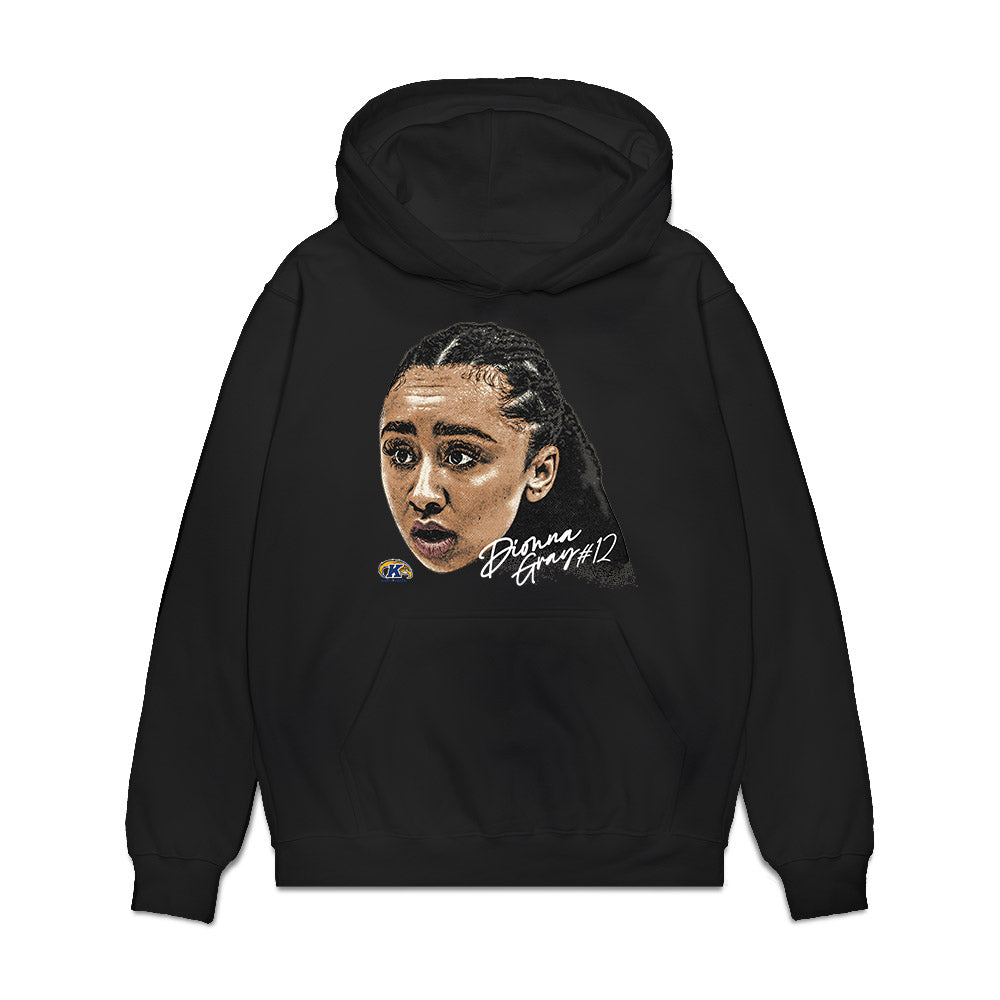Kent State - NCAA Women's Basketball : Dionna Gray - Game Face Premium Hooded Sweatshirt-0