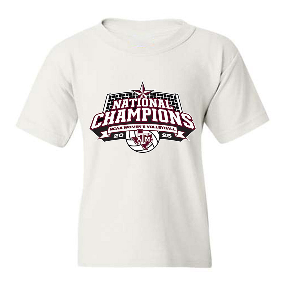 Texas A&M - NCAA Women's Volleyball : - National Champions Roster Youth T-Shirt-0