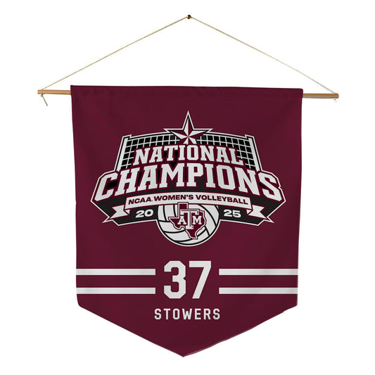 Texas A&M - NCAA Women's Volleyball : Kyndal Stowers - NCAA® National Champions Pennant - 18" x 21"-0