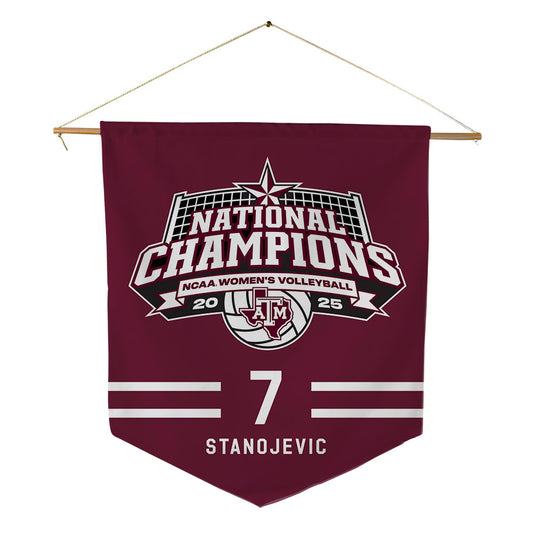 Texas A&M - NCAA Women's Volleyball : Djurdja Stanojevic - NCAA® National Champions Pennant - 18" x 21"-0