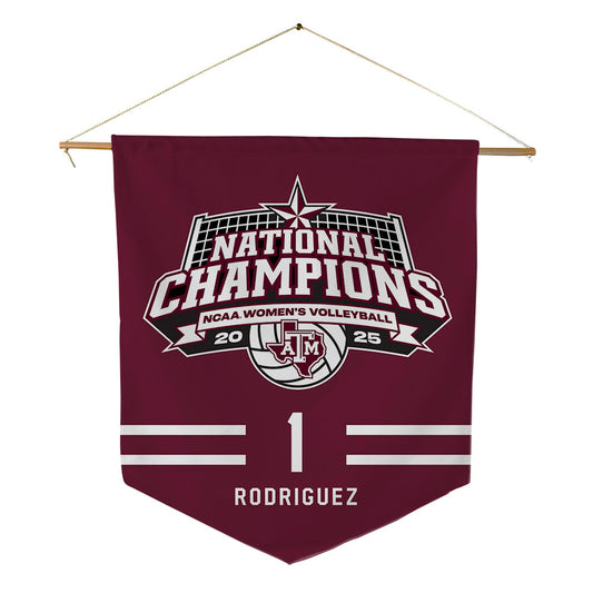 Texas A&M - NCAA Women's Volleyball : Gabi Rodriguez - NCAA® National Champions Pennant - 18" x 21"-0