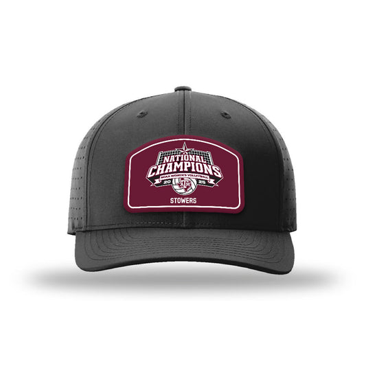 Texas A&M - NCAA Women's Volleyball : Kyndal Stowers - National Champions Leather Patch Laser Performance Snapback Cap-0