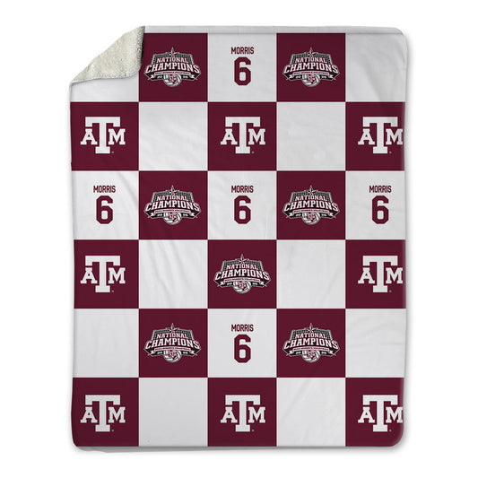 Texas A&M - NCAA Women's Volleyball : Taryn Morris - National Champions Blanket-0