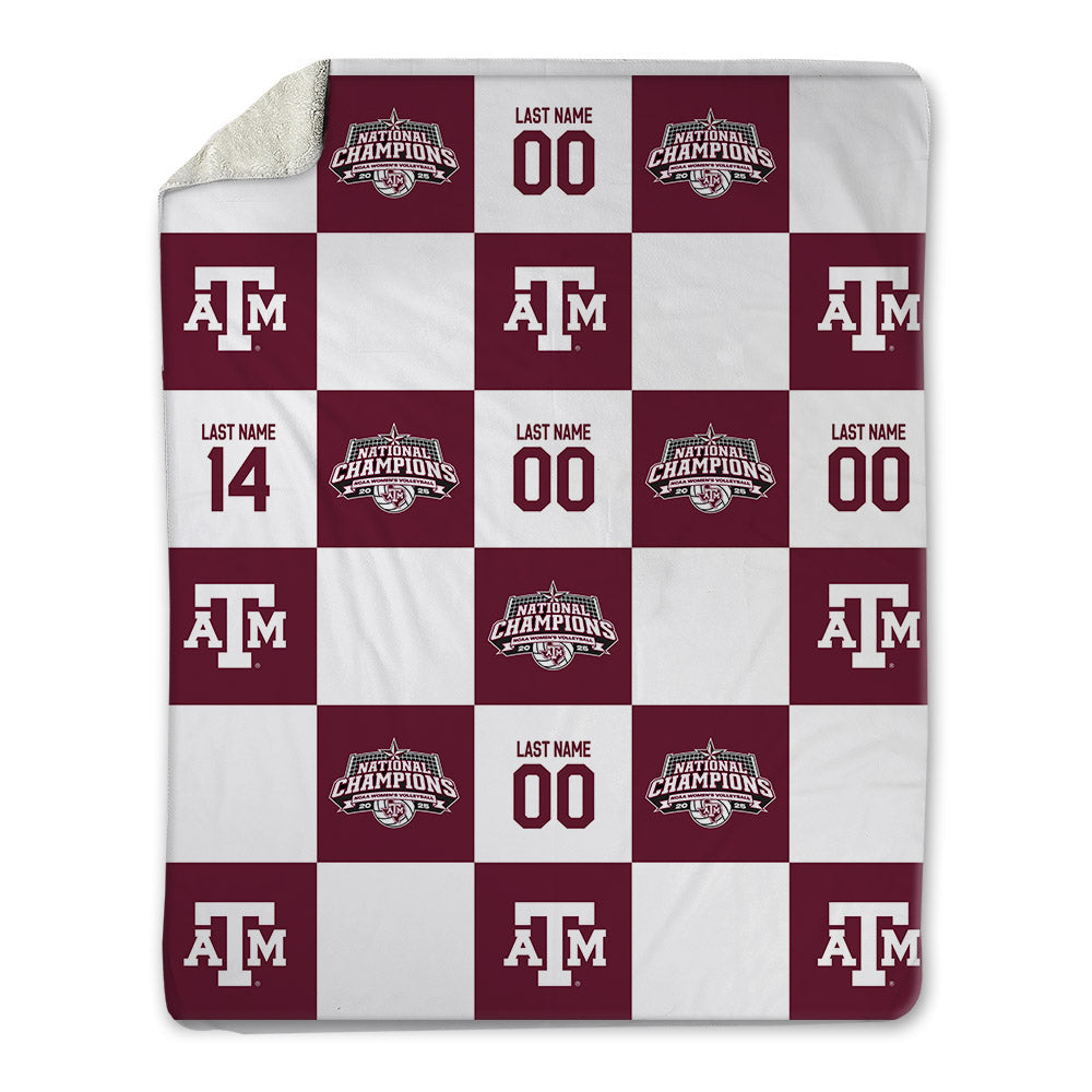 Texas A&M - NCAA Women's Volleyball : Kirra Musgrove - National Champions Blanket-0