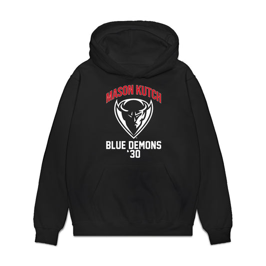 DePaul - NCAA Men's Soccer : Mason Kutch - Graphic v2 Premium Hooded Sweatshirt-0