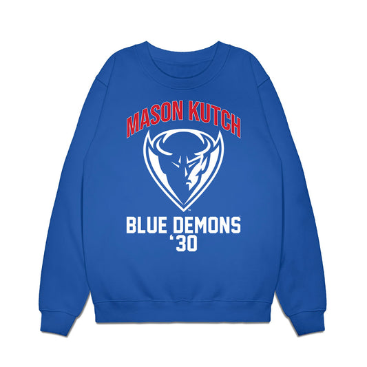 DePaul - NCAA Men's Soccer : Mason Kutch - Graphic v2 Premium Crewneck Sweatshirt-0
