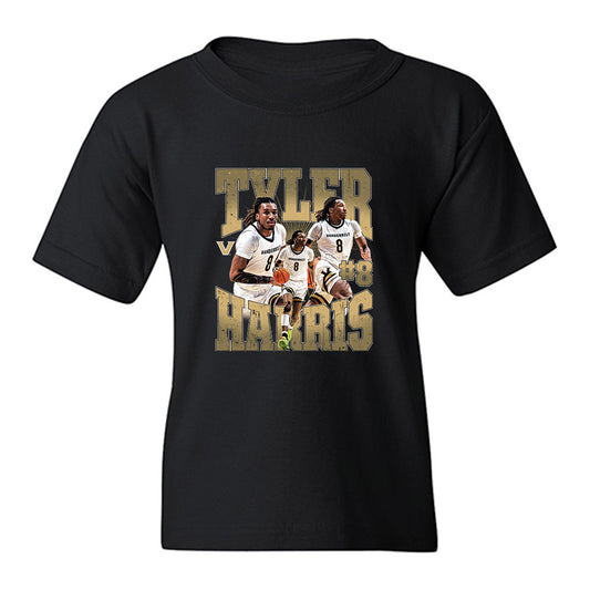 Vanderbilt - NCAA Men's Basketball : Tyler Harris - Collage Youth T-Shirt-0