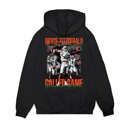 Miami - NCAA Football : Bryce Fitzgerald - Called Game Premium Hooded Sweatshirt-1