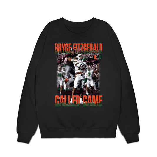 Miami - NCAA Football : Bryce Fitzgerald - Called Game Premium Crewneck Sweatshirt-0