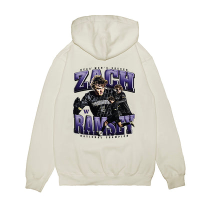 Washington - NCAA Men's Soccer : Zach Ramsey - National Champs Premium Hooded Sweatshirt-1