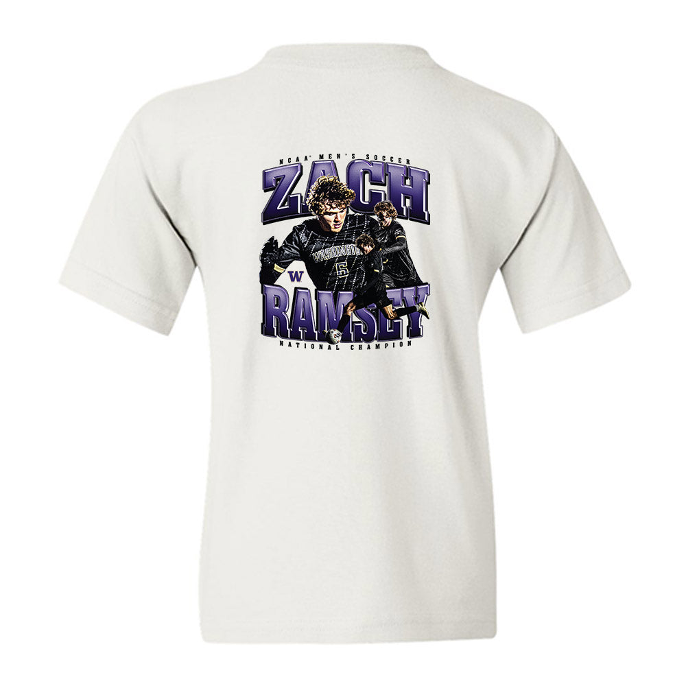 Washington - NCAA Men's Soccer : Zach Ramsey - National Champs Youth T-Shirt-1
