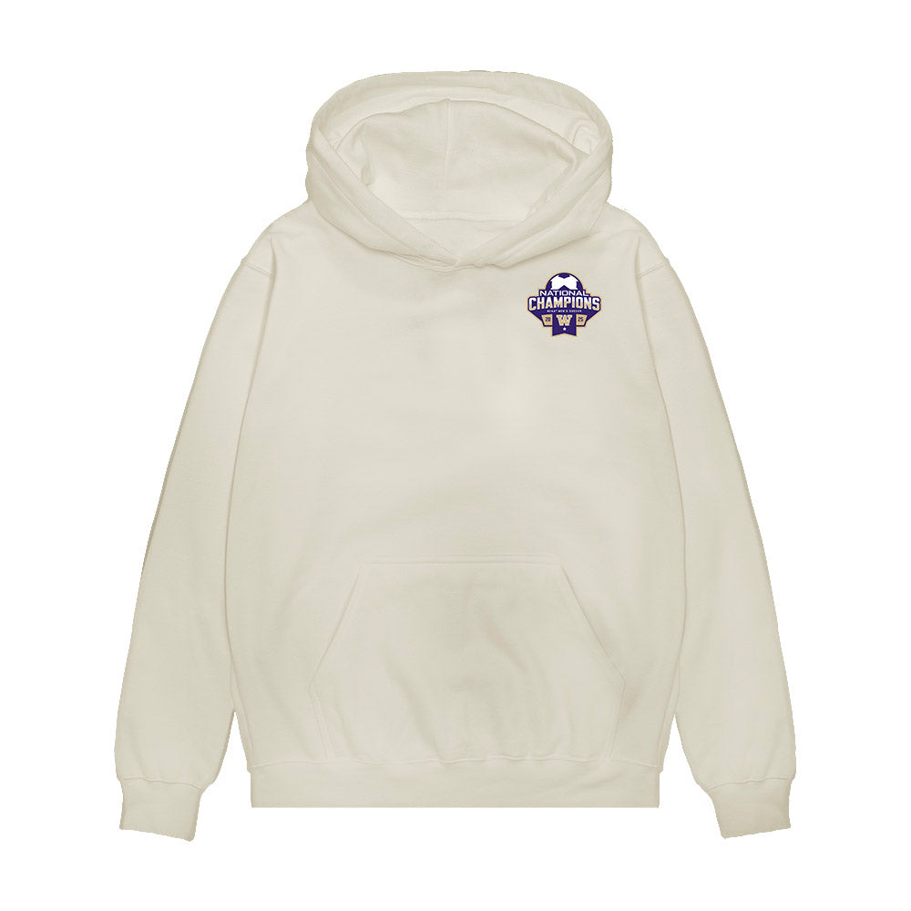Washington - NCAA Men's Soccer : Zach Ramsey - National Champs Premium Hooded Sweatshirt-0