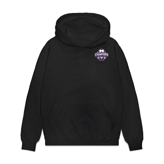 Washington - NCAA Men's Soccer : Egor Akulov - National Champs Premium Hooded Sweatshirt-0