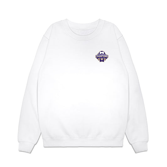 Washington - NCAA Men's Soccer : Joe Dale - National Champs Premium Crewneck Sweatshirt-0