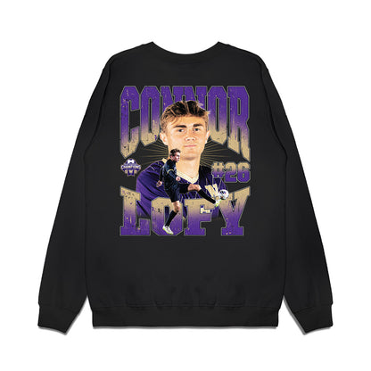 Washington - NCAA Men's Soccer : Connor Lofy - National Champs Premium Crewneck Sweatshirt-1
