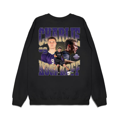 Washington - NCAA Men's Soccer : Charlie Kosakoff - National Champs Premium Crewneck Sweatshirt-1