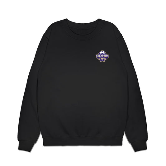 Washington - NCAA Men's Soccer : Charlie Kosakoff - National Champs Premium Crewneck Sweatshirt-0