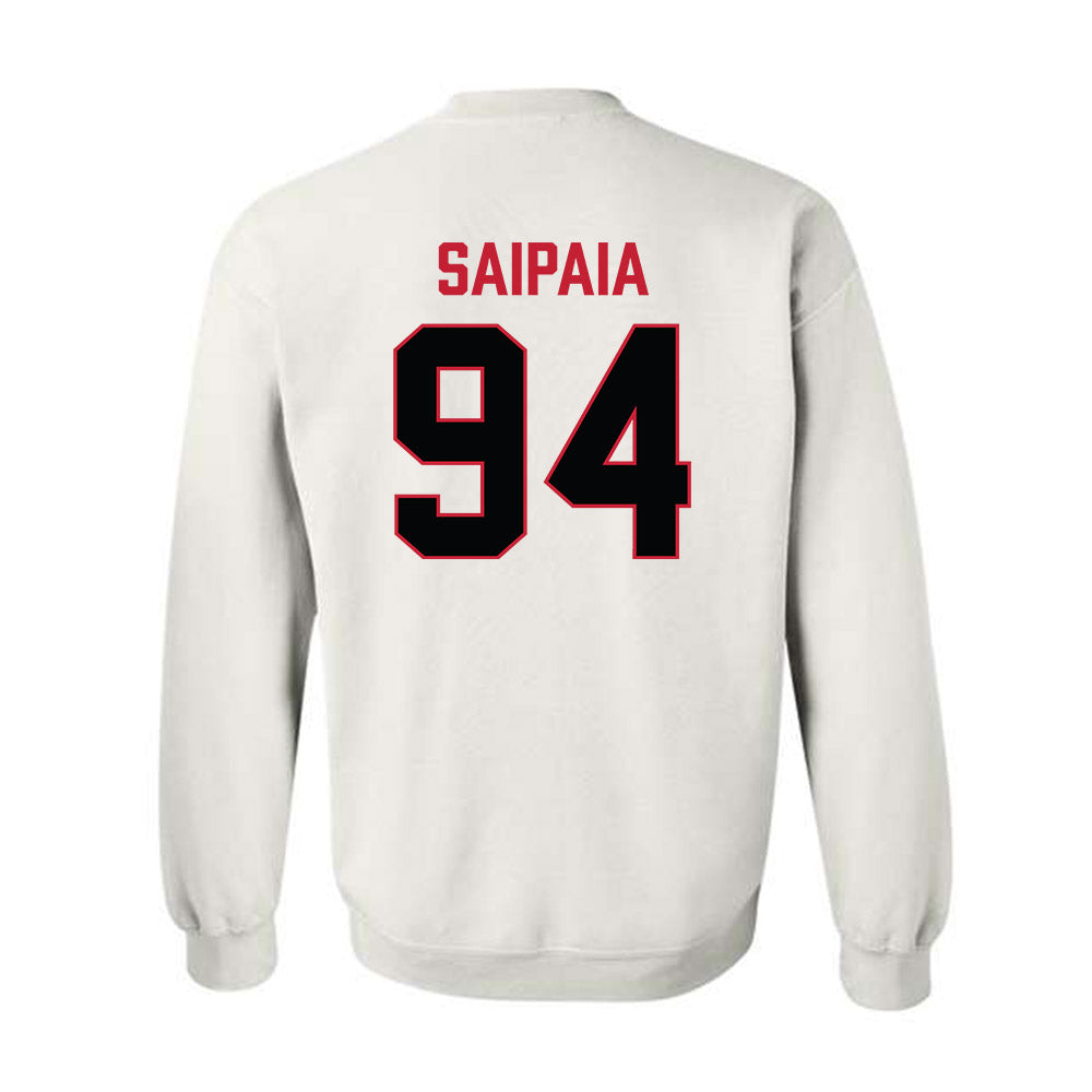 Ferris State - NCAA Football : Sio Saipaia - National Champions Shersey Crewneck Sweatshirt-1