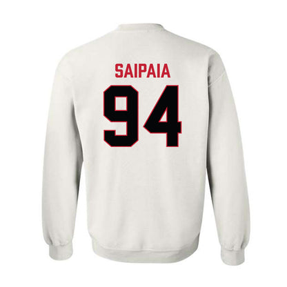 Ferris State - NCAA Football : Sio Saipaia - National Champions Shersey Crewneck Sweatshirt-1