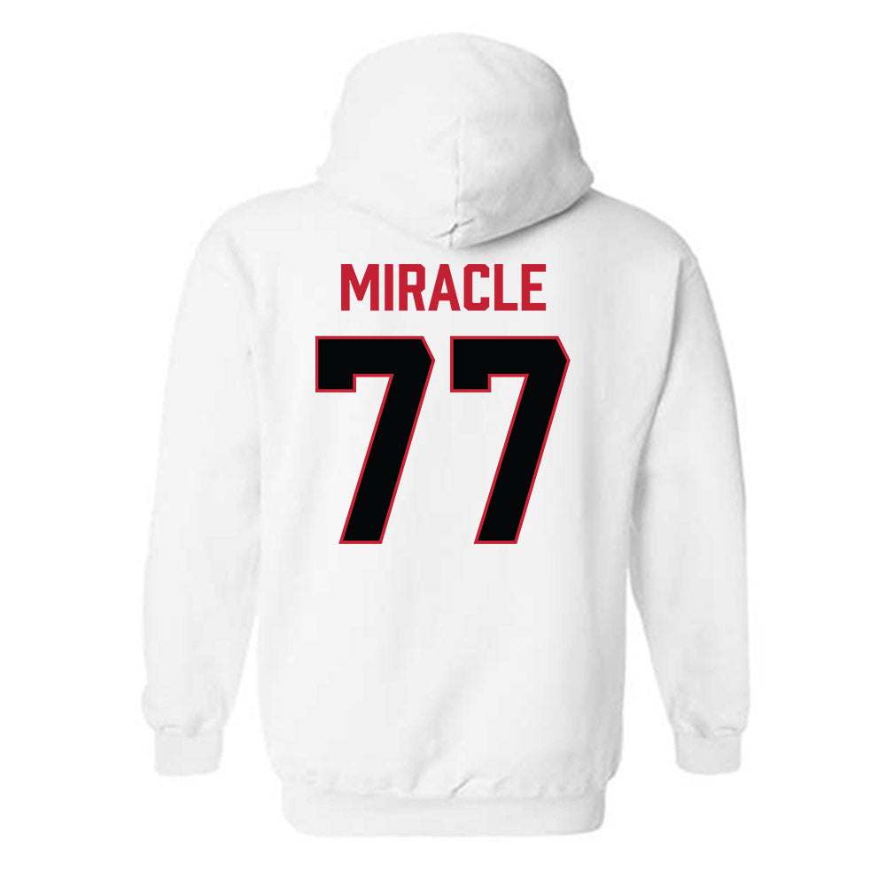 Ferris State - NCAA Football : Travis Miracle - National Champions Shersey Hooded Sweatshirt-1