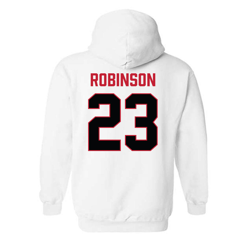 Ferris State - NCAA Football : James Robinson - National Champions Shersey Hooded Sweatshirt-1