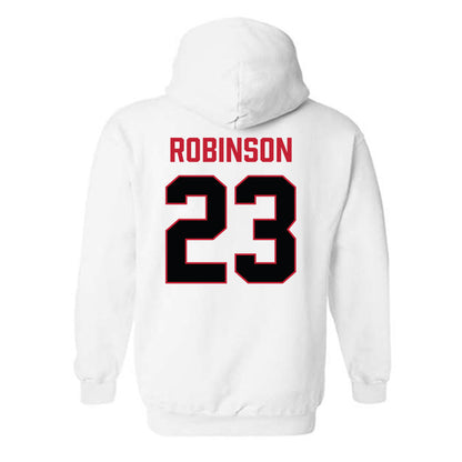 Ferris State - NCAA Football : James Robinson - National Champions Shersey Hooded Sweatshirt-1