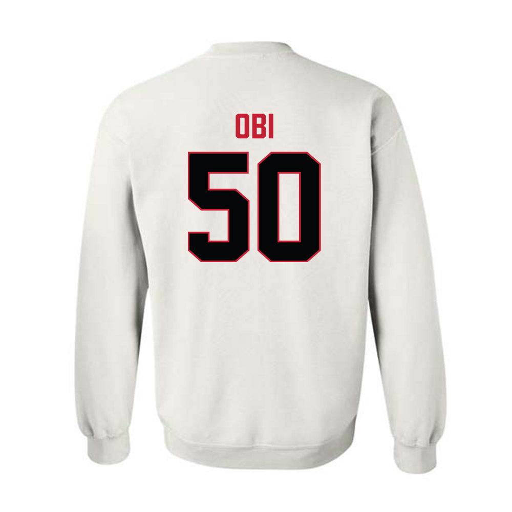 Ferris State - NCAA Football : Chimdindu Obi - National Champions Shersey Crewneck Sweatshirt-1
