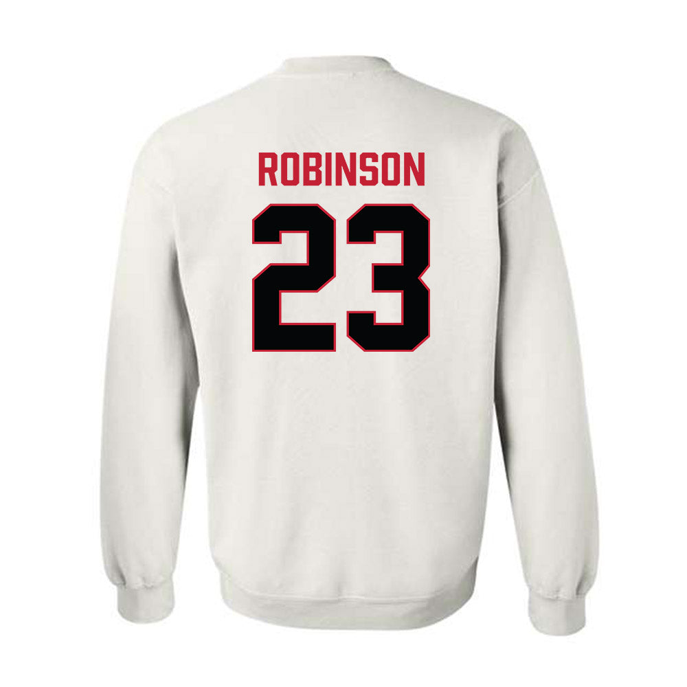 Ferris State - NCAA Football : James Robinson - National Champions Shersey Crewneck Sweatshirt-1