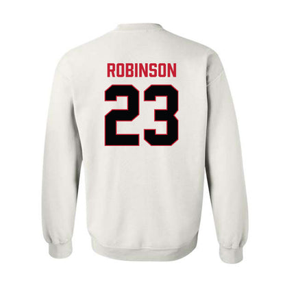 Ferris State - NCAA Football : James Robinson - National Champions Shersey Crewneck Sweatshirt-1