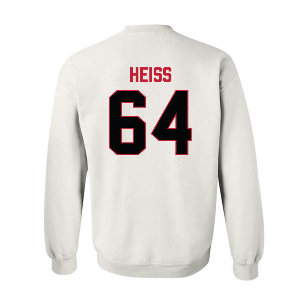 Ferris State - NCAA Football : Cam Heiss - National Champions Shersey Crewneck Sweatshirt-1