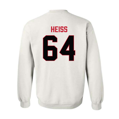 Ferris State - NCAA Football : Cam Heiss - National Champions Shersey Crewneck Sweatshirt-1