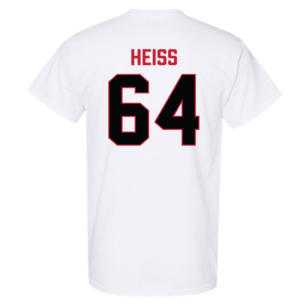 Ferris State - NCAA Football : Cam Heiss - National Champions Shersey T-Shirt-1