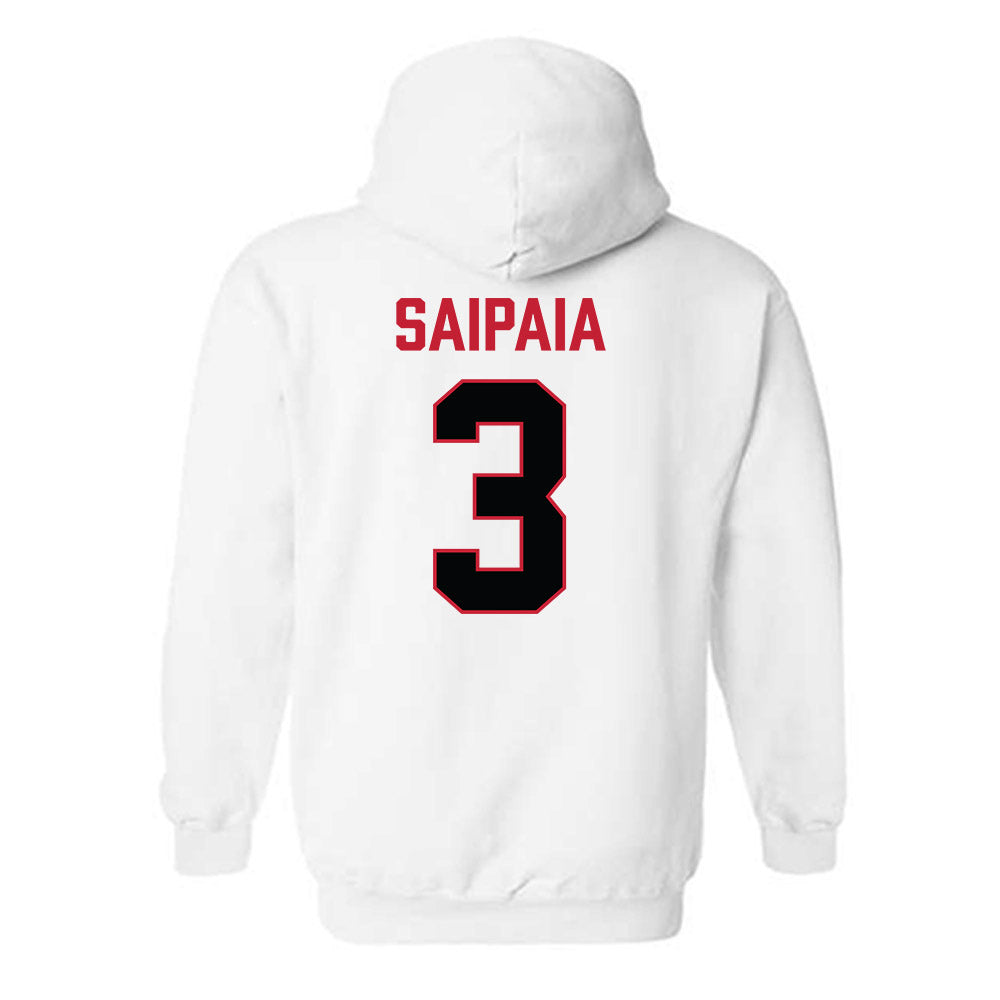 Ferris State - NCAA Football : Blaine Saipaia - National Champions Shersey Hooded Sweatshirt-1