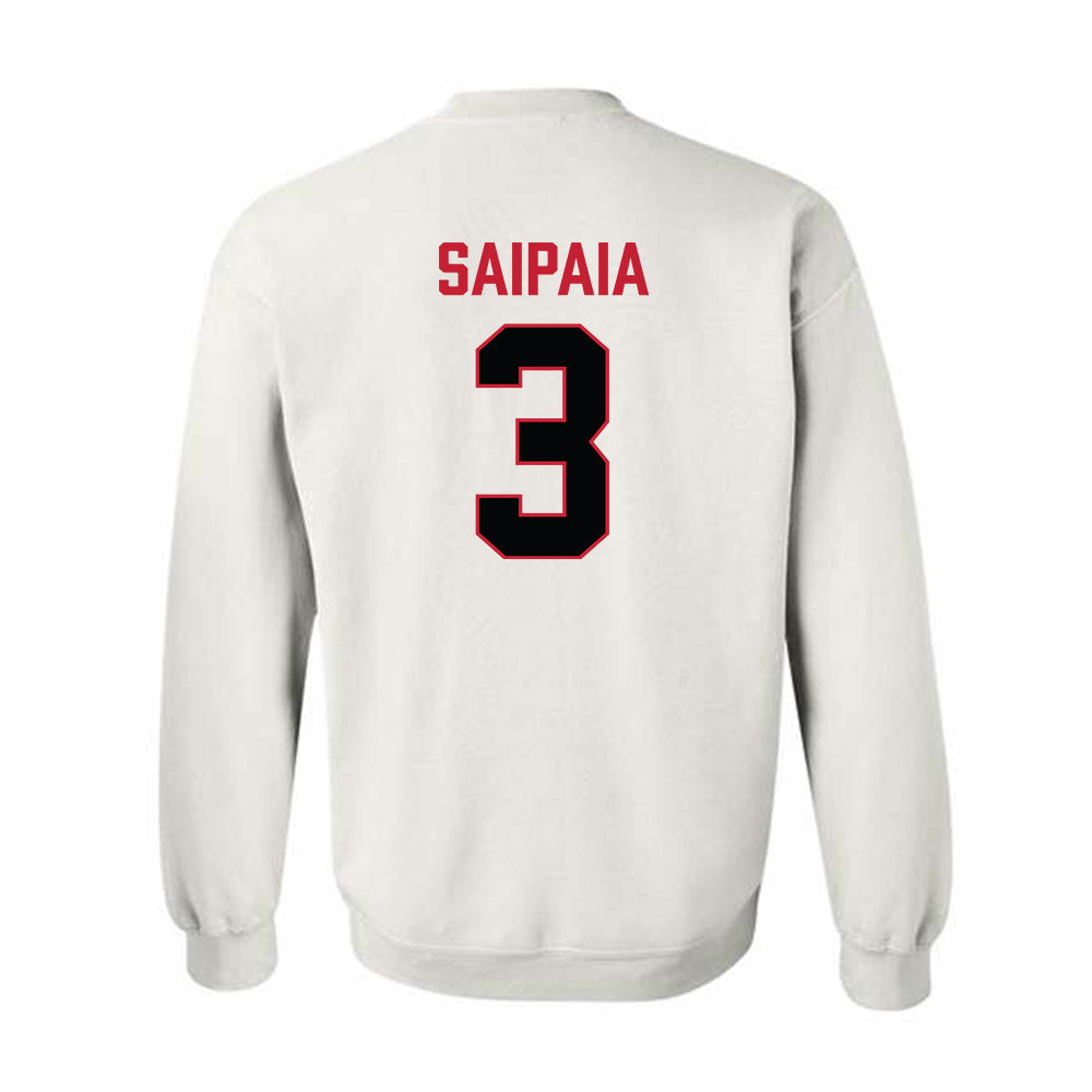 Ferris State - NCAA Football : Blaine Saipaia - National Champions Shersey Crewneck Sweatshirt-1