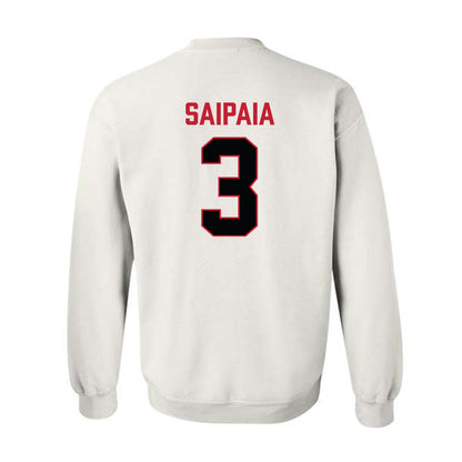 Ferris State - NCAA Football : Blaine Saipaia - National Champions Shersey Crewneck Sweatshirt-1