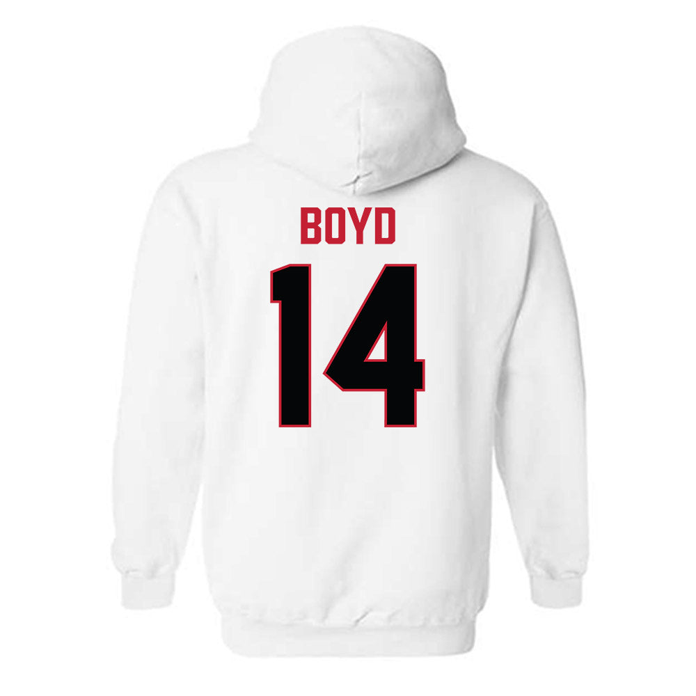 Ferris State - NCAA Football : Sincer Boyd - National Champions Shersey Hooded Sweatshirt-1