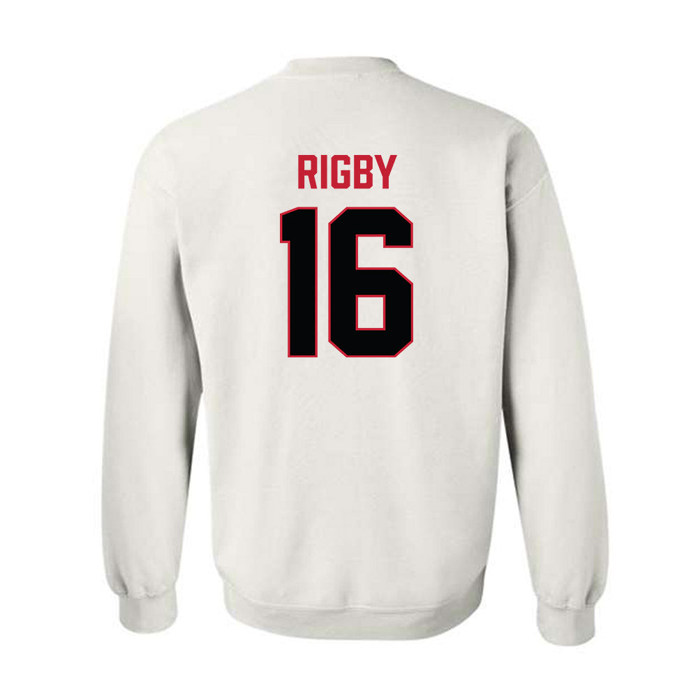 Ferris State - NCAA Football : Tre Rigby - National Champions Shersey Crewneck Sweatshirt-1