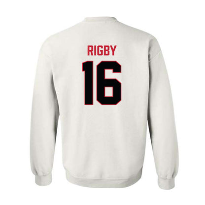Ferris State - NCAA Football : Tre Rigby - National Champions Shersey Crewneck Sweatshirt-1