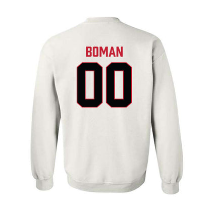 Ferris State - NCAA Football : Lukas Boman - National Champions Shersey Crewneck Sweatshirt-1