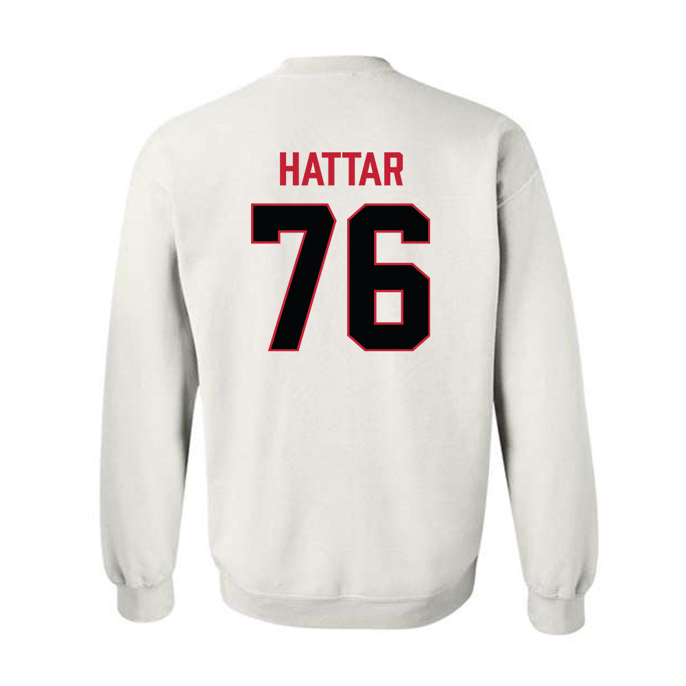 Ferris State - NCAA Football : Lawrence Hattar - National Champions Shersey Crewneck Sweatshirt-1
