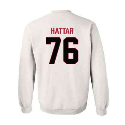 Ferris State - NCAA Football : Lawrence Hattar - National Champions Shersey Crewneck Sweatshirt-1