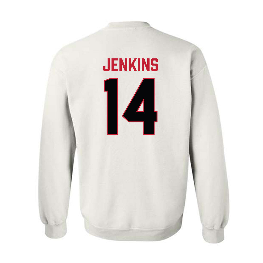 Ferris State - NCAA Football : Dmari Jenkins - National Champions Shersey Crewneck Sweatshirt-1