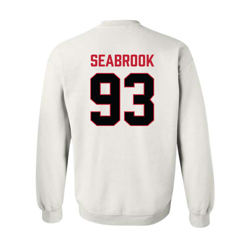 Ferris State - NCAA Football : Erick Seabrook - National Champions Shersey Crewneck Sweatshirt-1