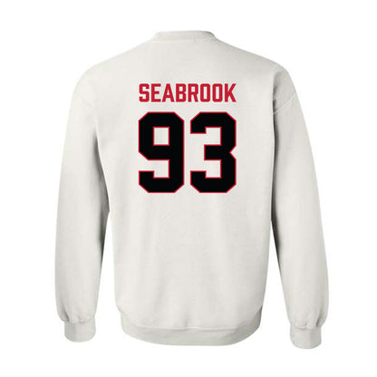 Ferris State - NCAA Football : Erick Seabrook - National Champions Shersey Crewneck Sweatshirt-1