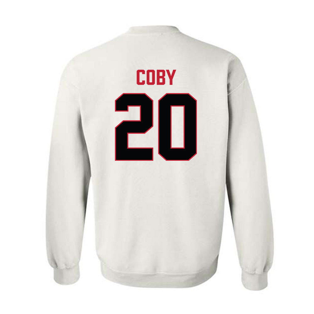 Ferris State - NCAA Football : James Coby - National Champions Shersey Crewneck Sweatshirt-1