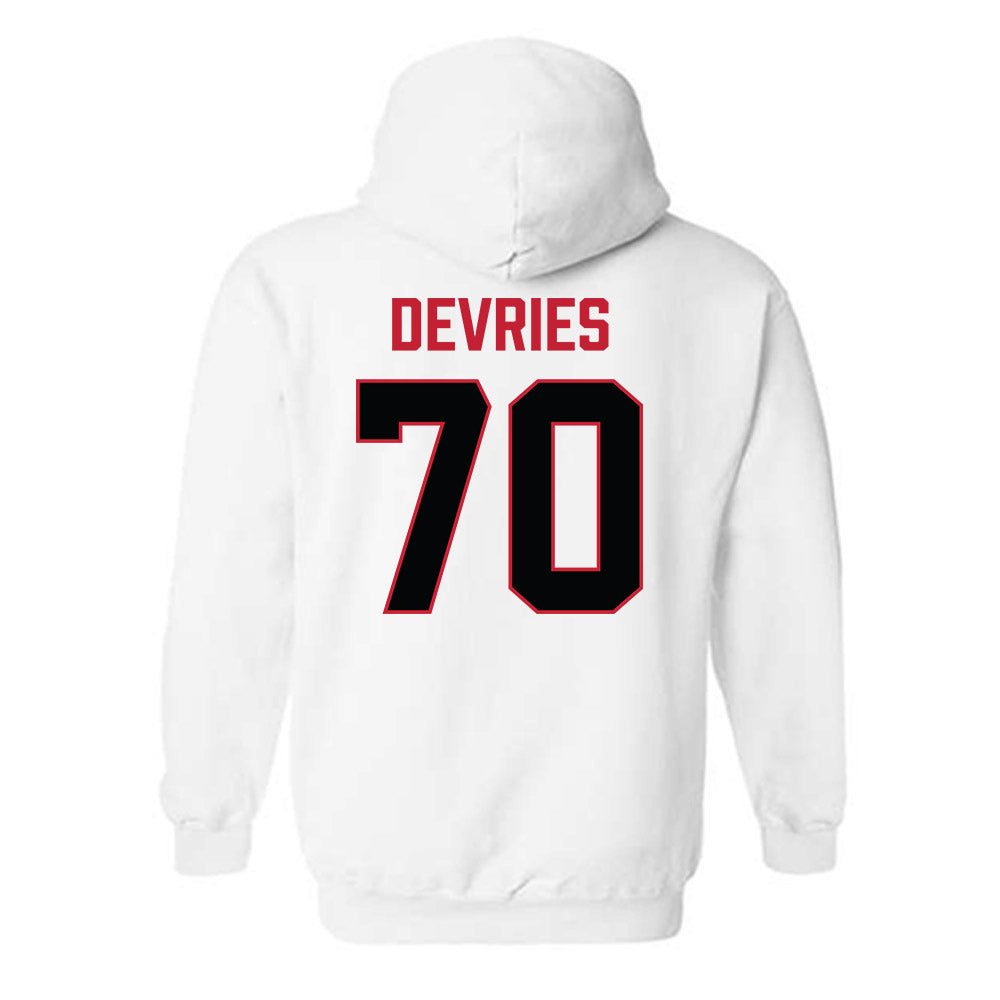Ferris State - NCAA Football : Andrew Devries - National Champions Shersey Hooded Sweatshirt-1