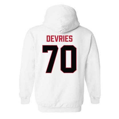 Ferris State - NCAA Football : Andrew Devries - National Champions Shersey Hooded Sweatshirt-1