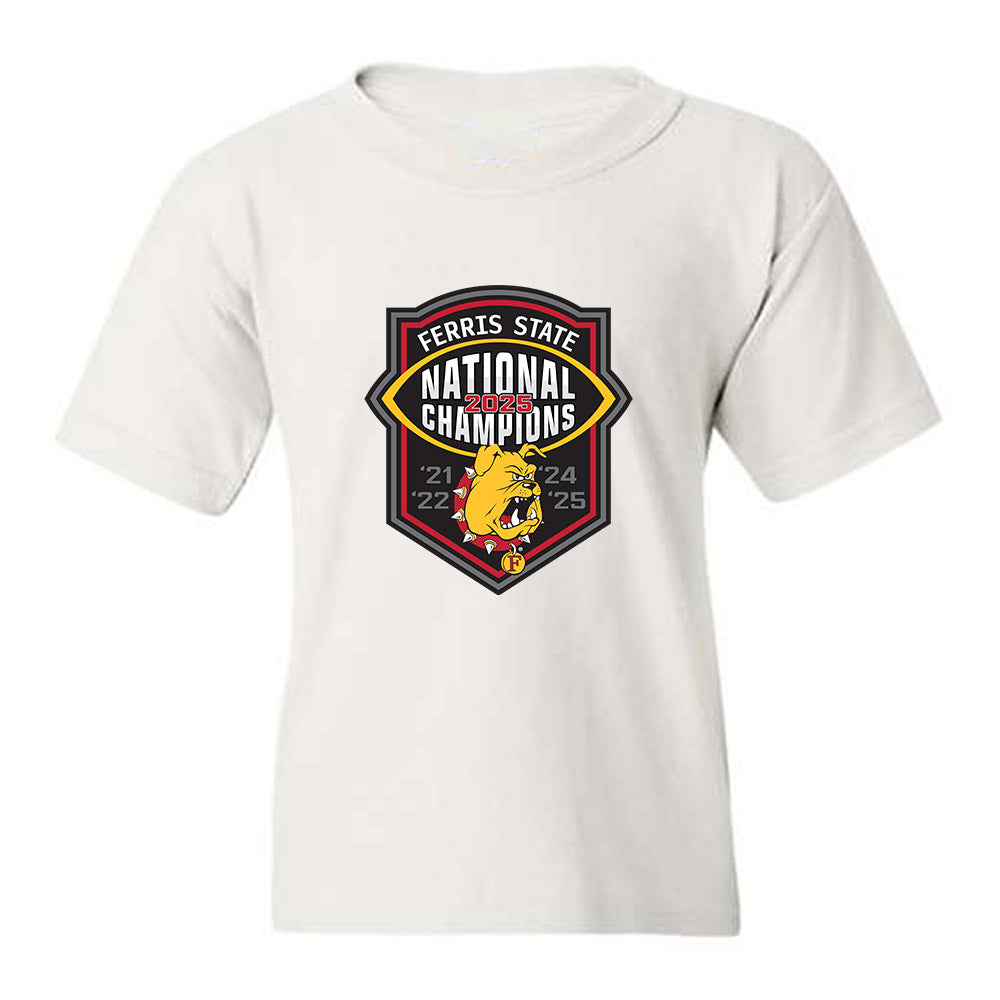 Ferris State - NCAA Football : Sam Cummings - National Champions Shersey Youth T-Shirt-0